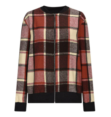 Women’s Plaid Baseball Jacket