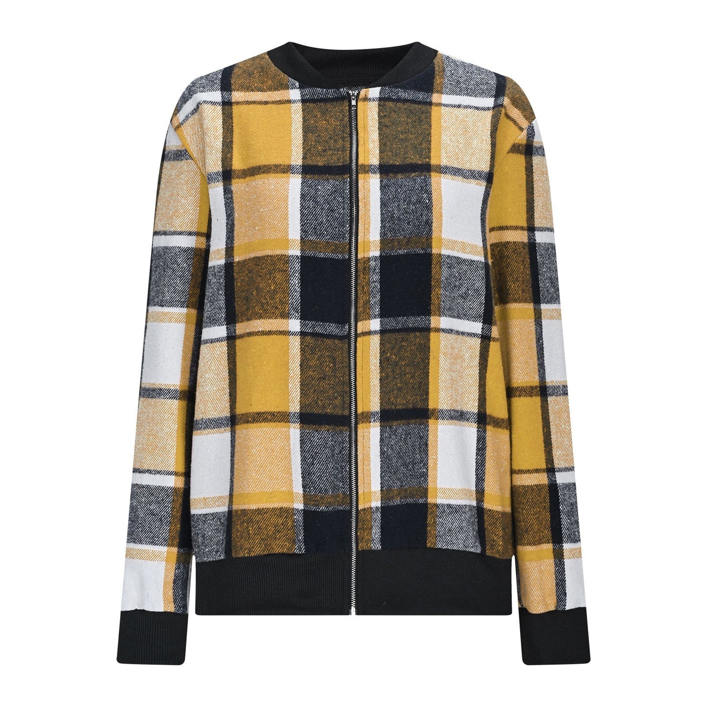 Women’s Plaid Baseball Jacket