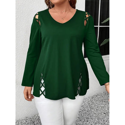 Casual Plus Size Fall Tunic Top
