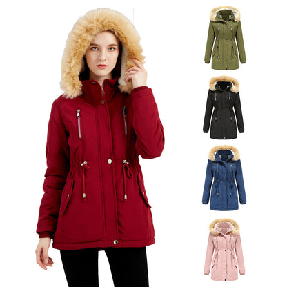 Women's Winter Fleece Hooded Coat