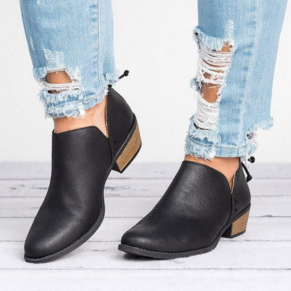 Chic Retro High Heel Ankle Boots