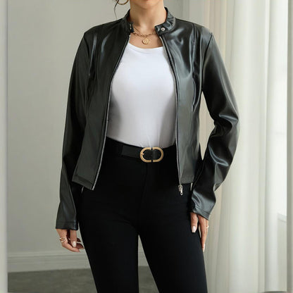 Women’s Faux Leather Fall Jacket
