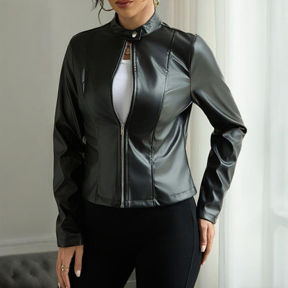 Women’s Faux Leather Fall Jacket
