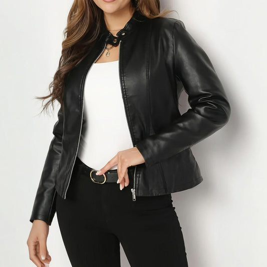 Women’s Faux Leather Fall Jacket