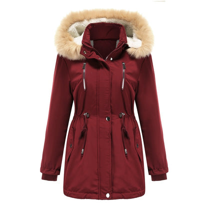Women's Winter Fleece Hooded Coat