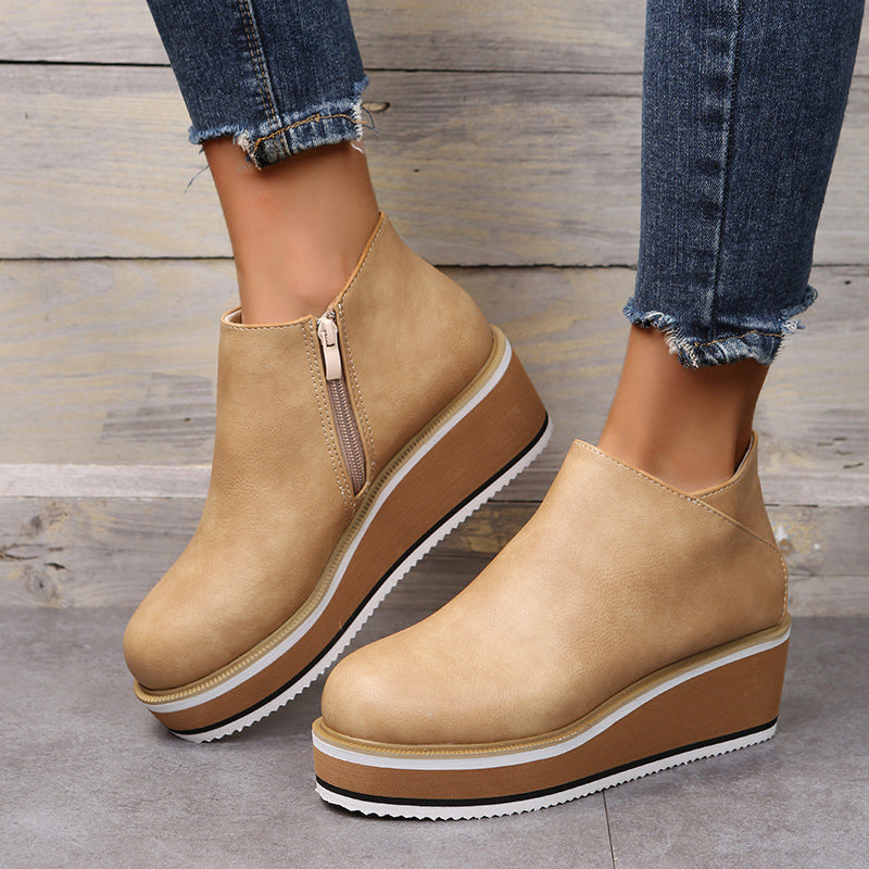 Chunky Heel Ankle Boots for Women