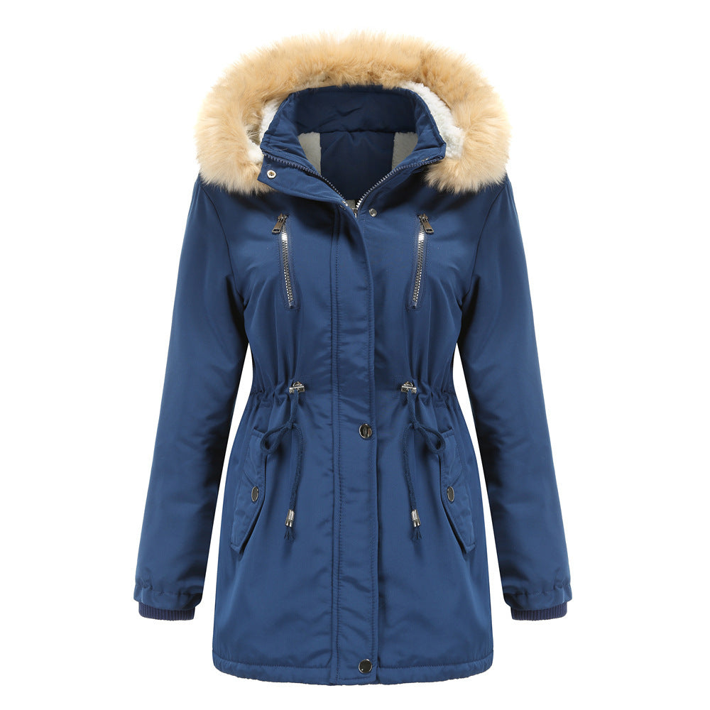 Women's Winter Fleece Hooded Coat