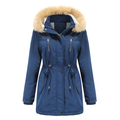 Women's Winter Fleece Hooded Coat