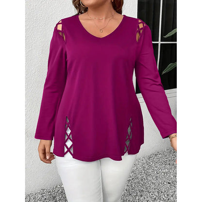 Casual Plus Size Fall Tunic Top