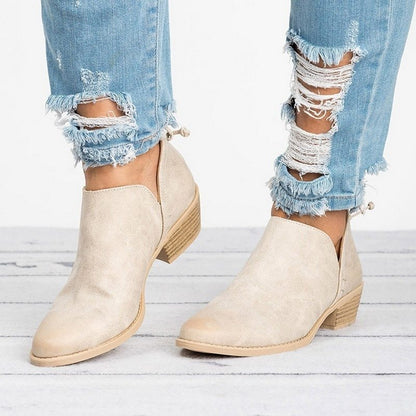 Chic Retro High Heel Ankle Boots