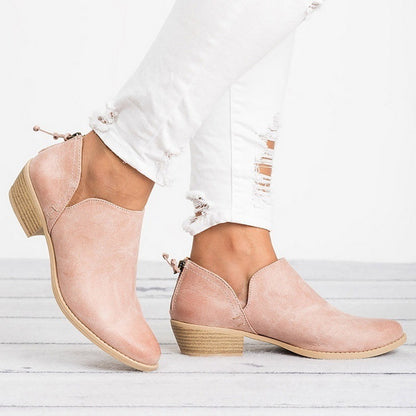 Chic Retro High Heel Ankle Boots