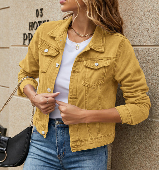 Chic Slim Denim Jacket for Women