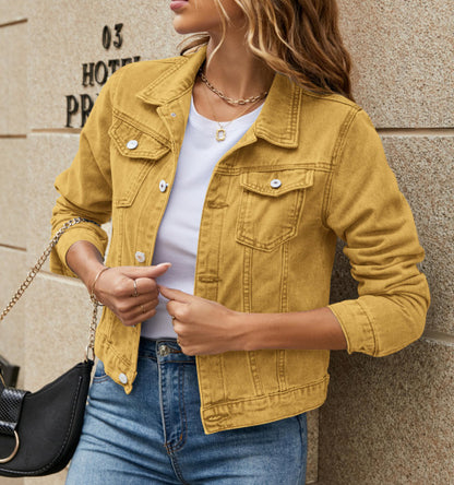 Chic Slim Denim Jacket for Women