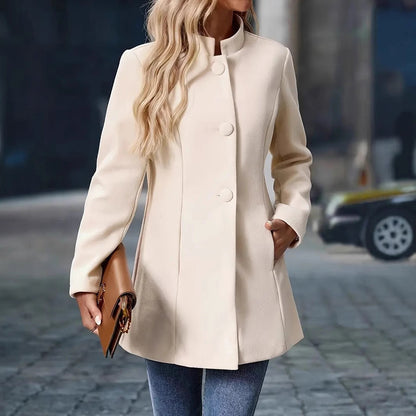 Elegant Single-Breasted Work Coat