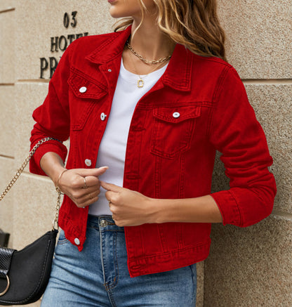 Chic Slim Denim Jacket for Women