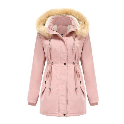 Women's Winter Fleece Hooded Coat
