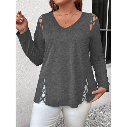Casual Plus Size Fall Tunic Top