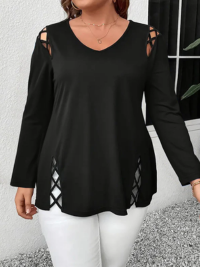 Casual Plus Size Fall Tunic Top