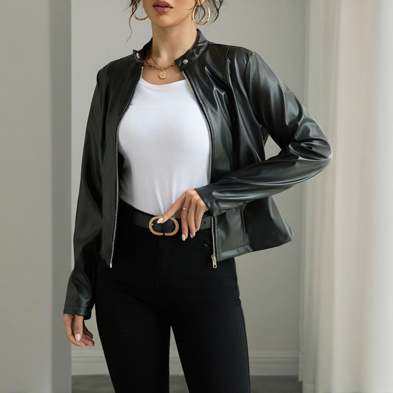 Women’s Faux Leather Fall Jacket