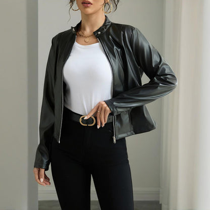 Women’s Faux Leather Fall Jacket