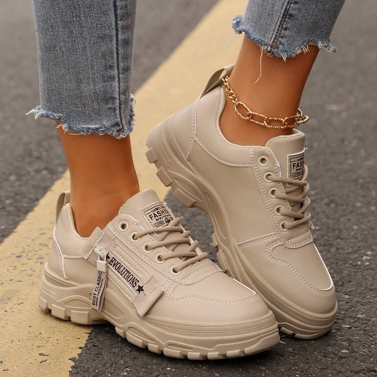 Women’s Thick-Soled Casual Sneakers