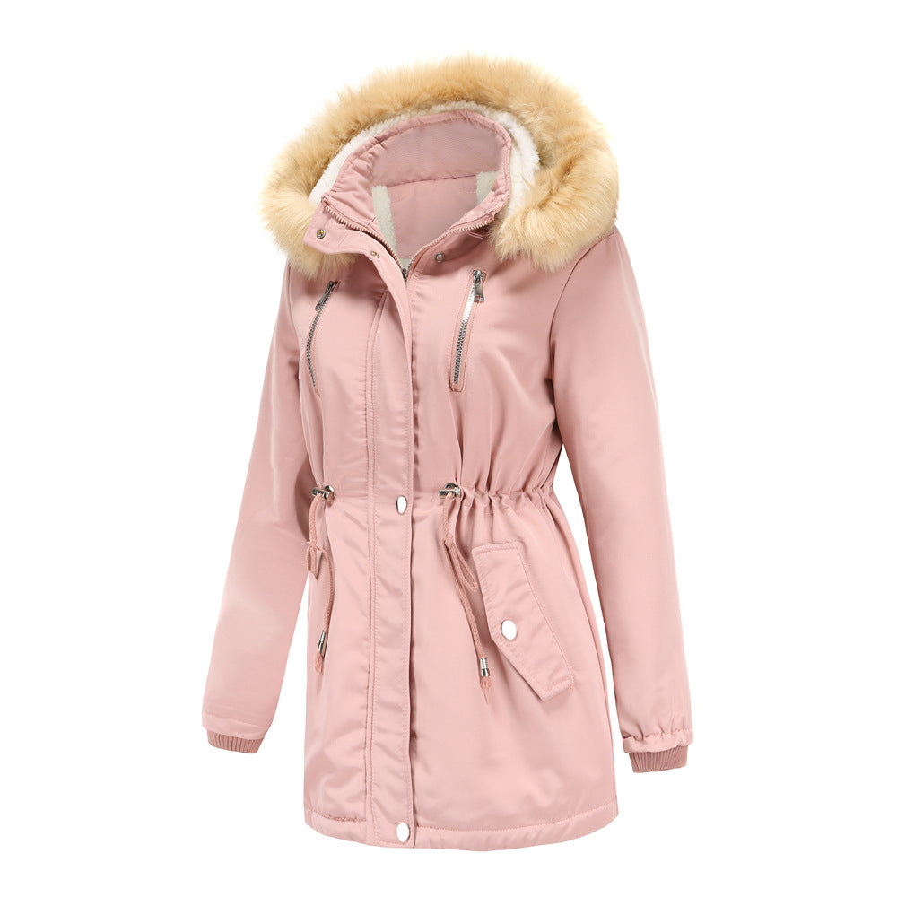 Women's Winter Fleece Hooded Coat