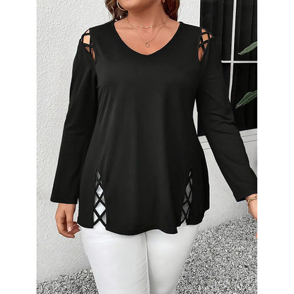 Casual Plus Size Fall Tunic Top
