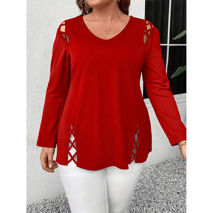 Casual Plus Size Fall Tunic Top