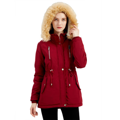 Women's Winter Fleece Hooded Coat
