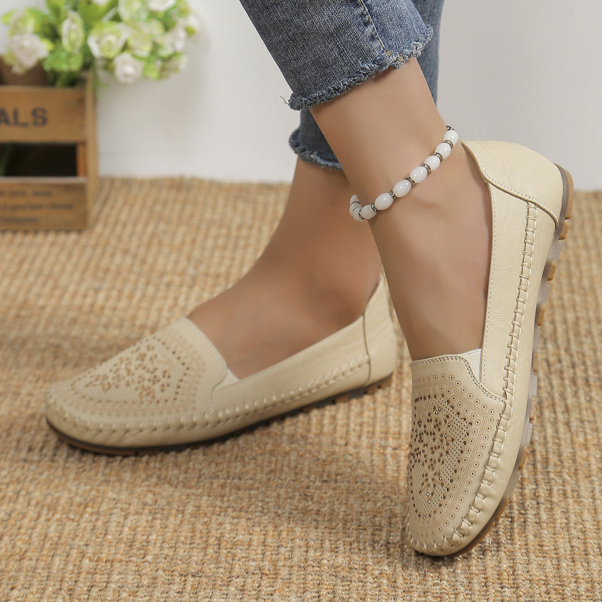Solid Color Handmade Women Loafers