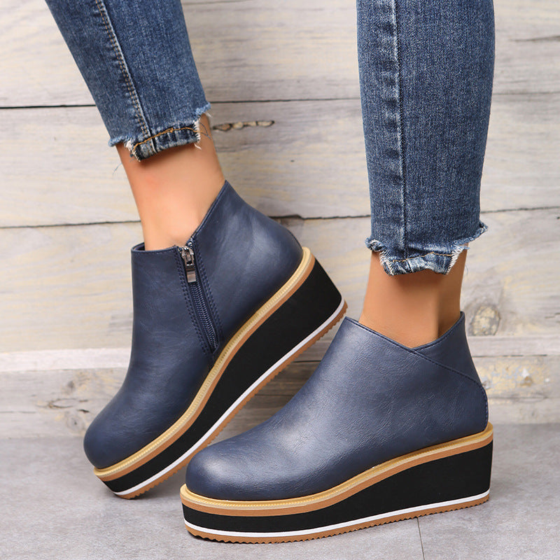 Chunky Heel Ankle Boots for Women