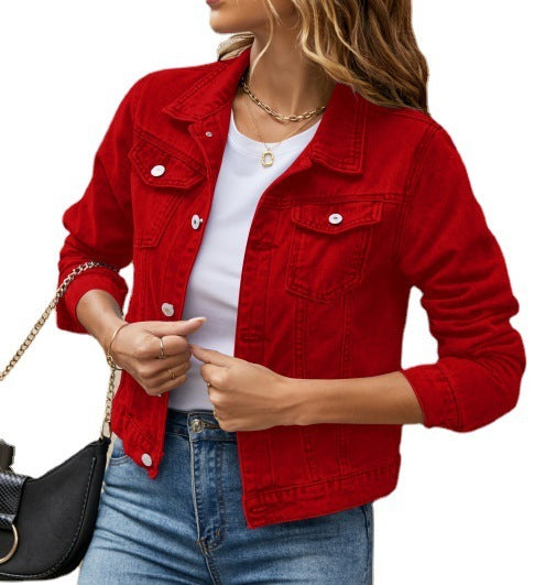 Chic Slim Denim Jacket for Women