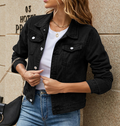 Chic Slim Denim Jacket for Women