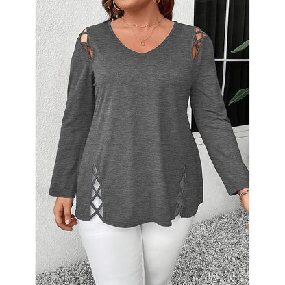 Casual Plus Size Fall Tunic Top