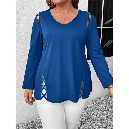 Casual Plus Size Fall Tunic Top