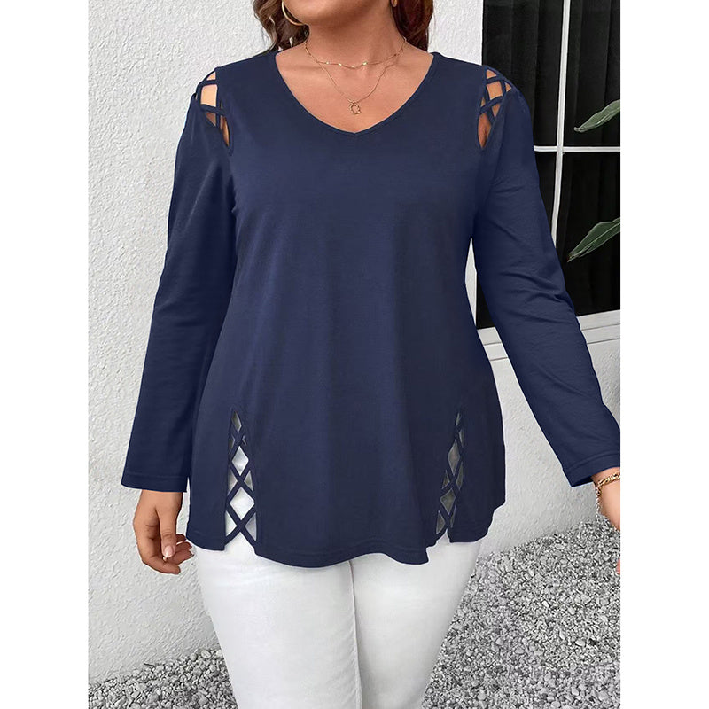 Casual Plus Size Fall Tunic Top