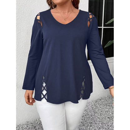 Casual Plus Size Fall Tunic Top